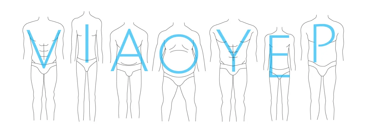 Męskie sylwetki idealne proporcje V-shape