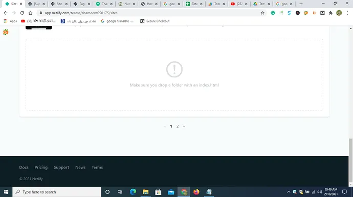 panel administracyjny Netlify drag and drop