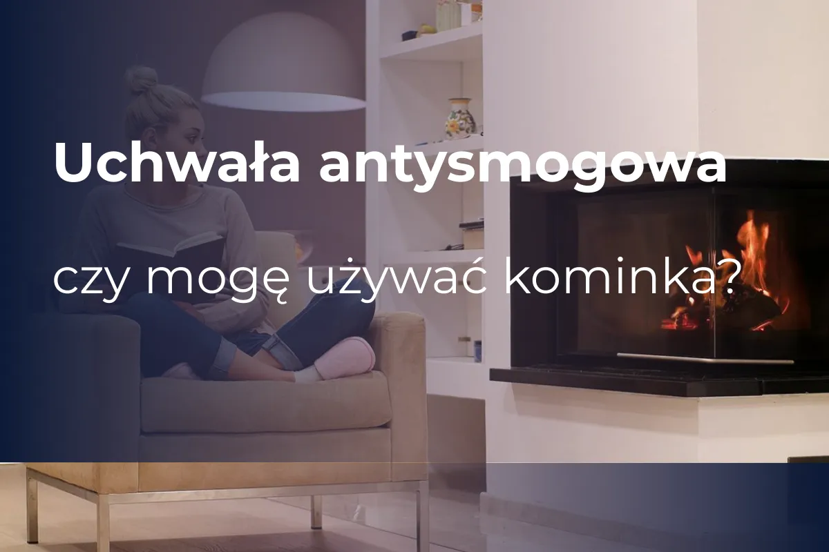 Kobieta czyta książkę przy kominku. Uchwała antysmogowa określa, do kiedy można palić drewnem.