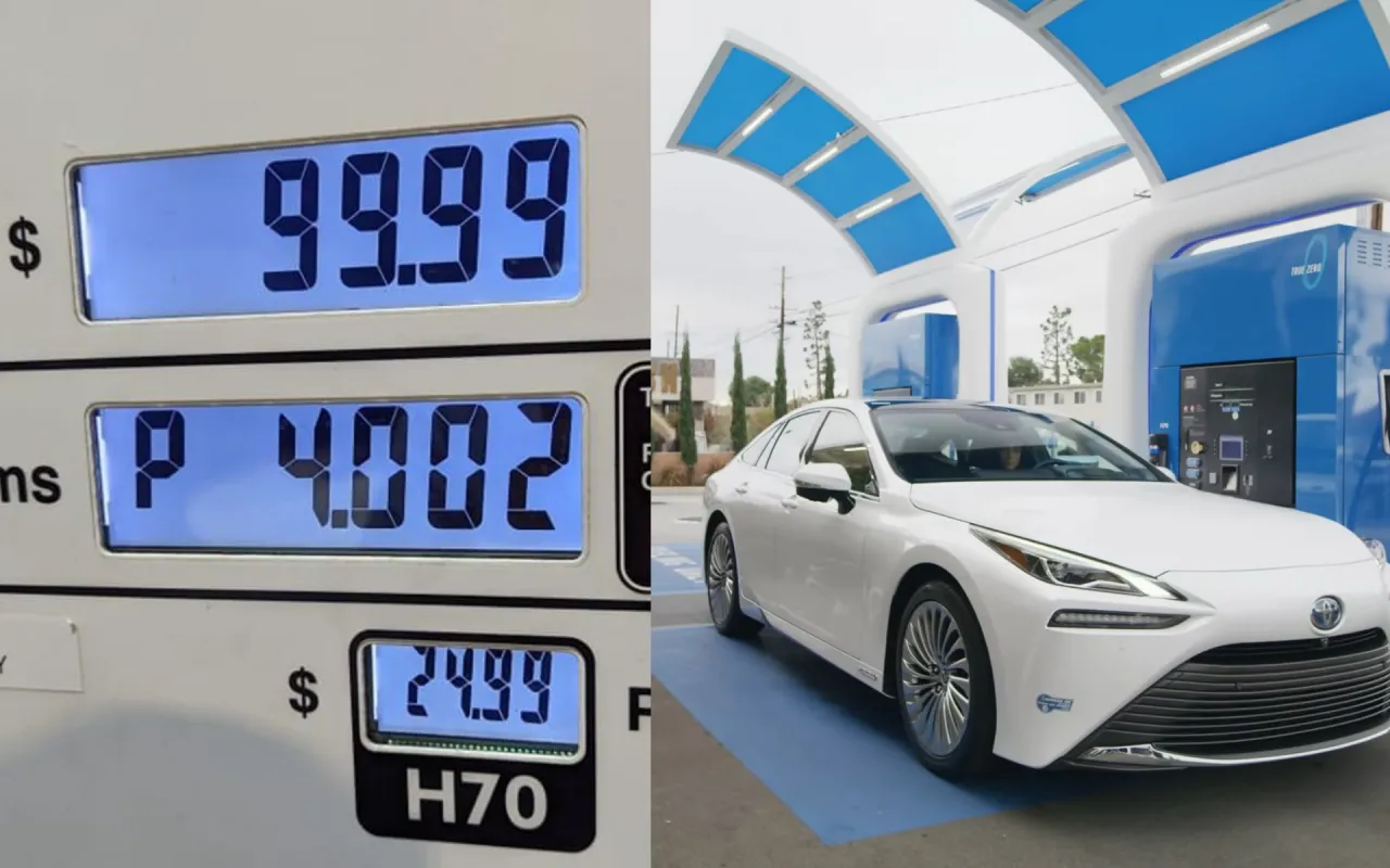 Cena za litr paliwa 4,002 zł, a za 100 km 24,99 zł. Białe auta na wod&oacute;r tankują na nowoczesnej stacji.