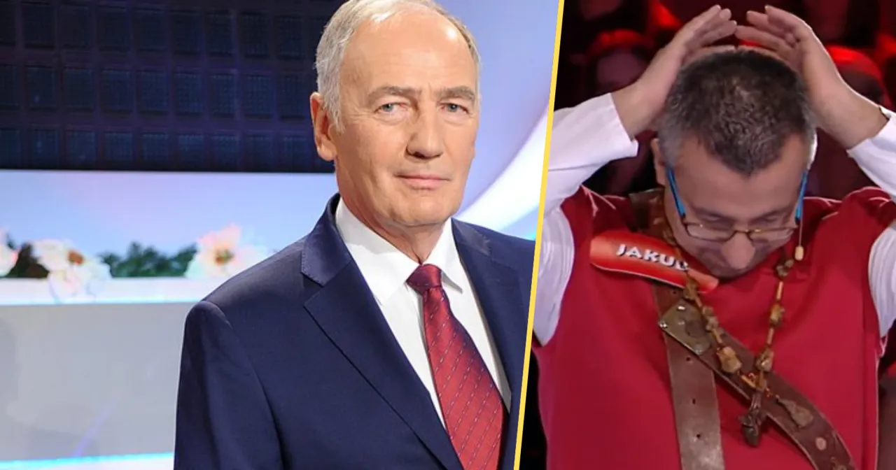 Prowadzący Familiady i uczestnik z zawiązanymi rękami. Co nie wniesiemy na pokład samolotu?