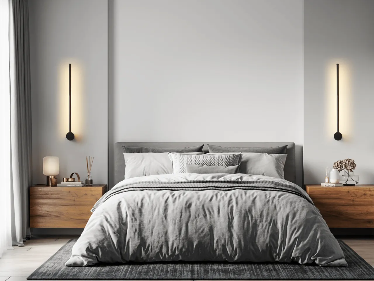 sypialnia z neutralnym oświetleniem 4000K