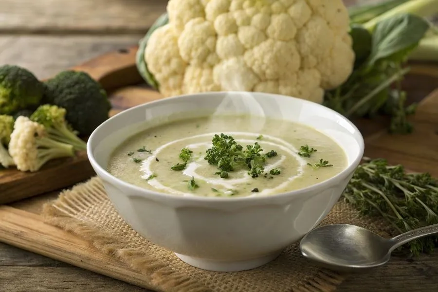 r&oacute;żne warianty zupy krem z kalafiora