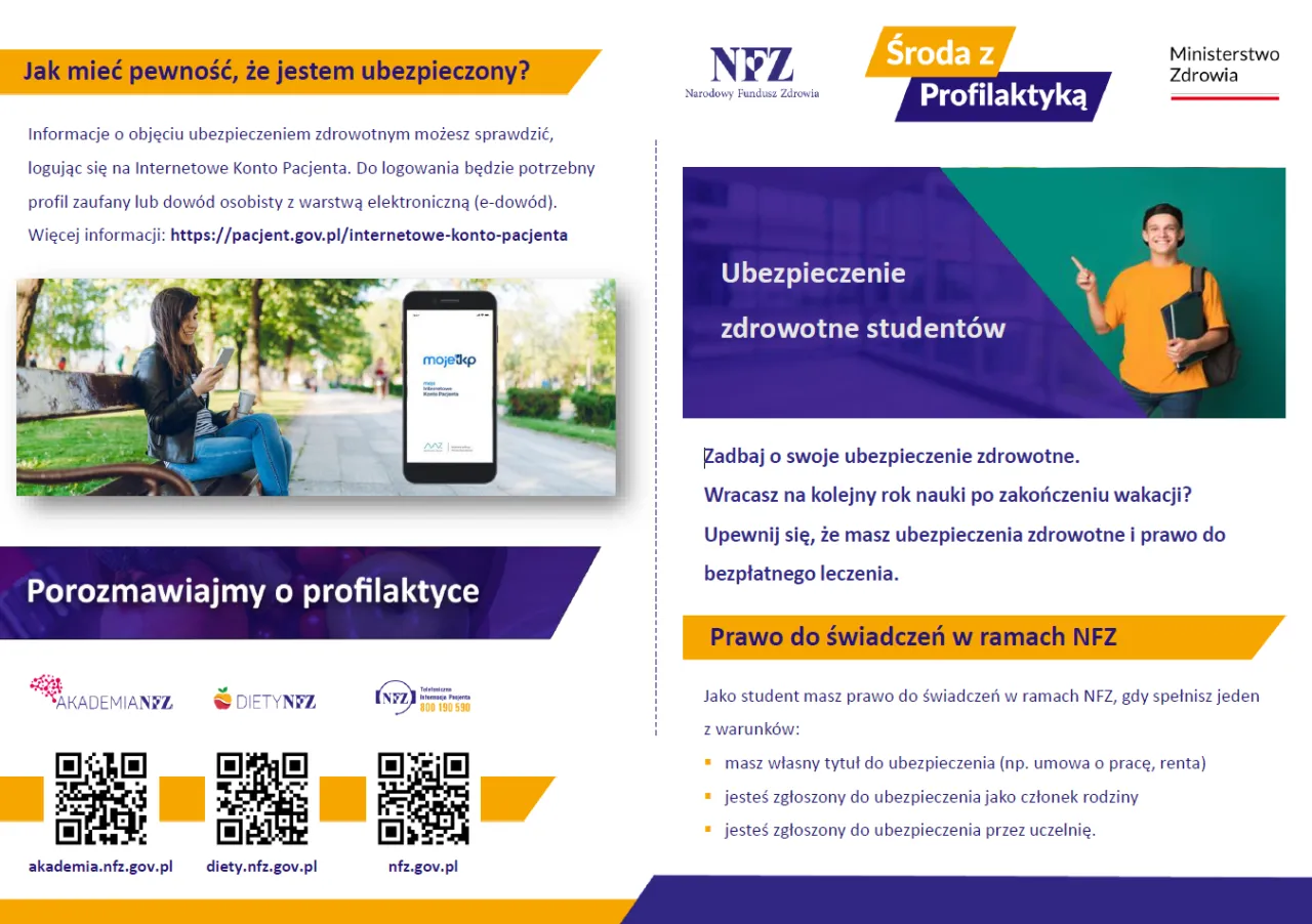 Student ubezpieczenie zdrowotne NFZ