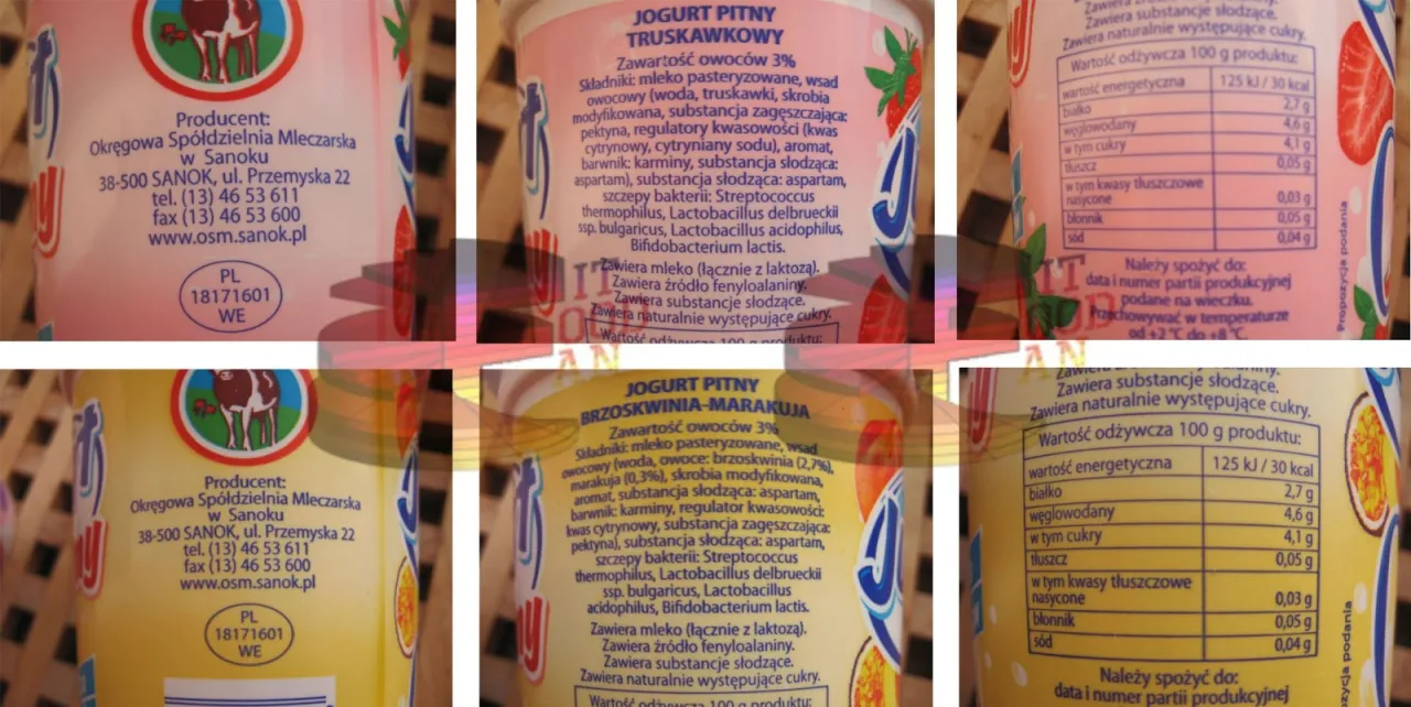 Jogurt pitny truskawkowy i brzoskwiniowo-marakuja. Czy musli jest zdrowe? Sprawdź skład i wartości odżywcze tych jogurtów.