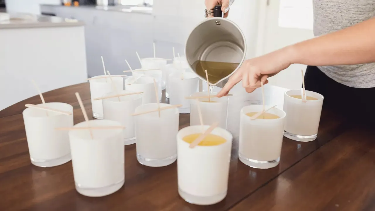 materiały do świec sojowych zestaw