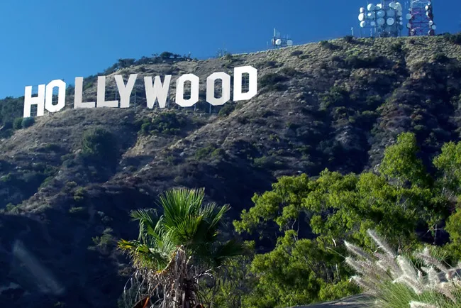 Napis Hollywood widok