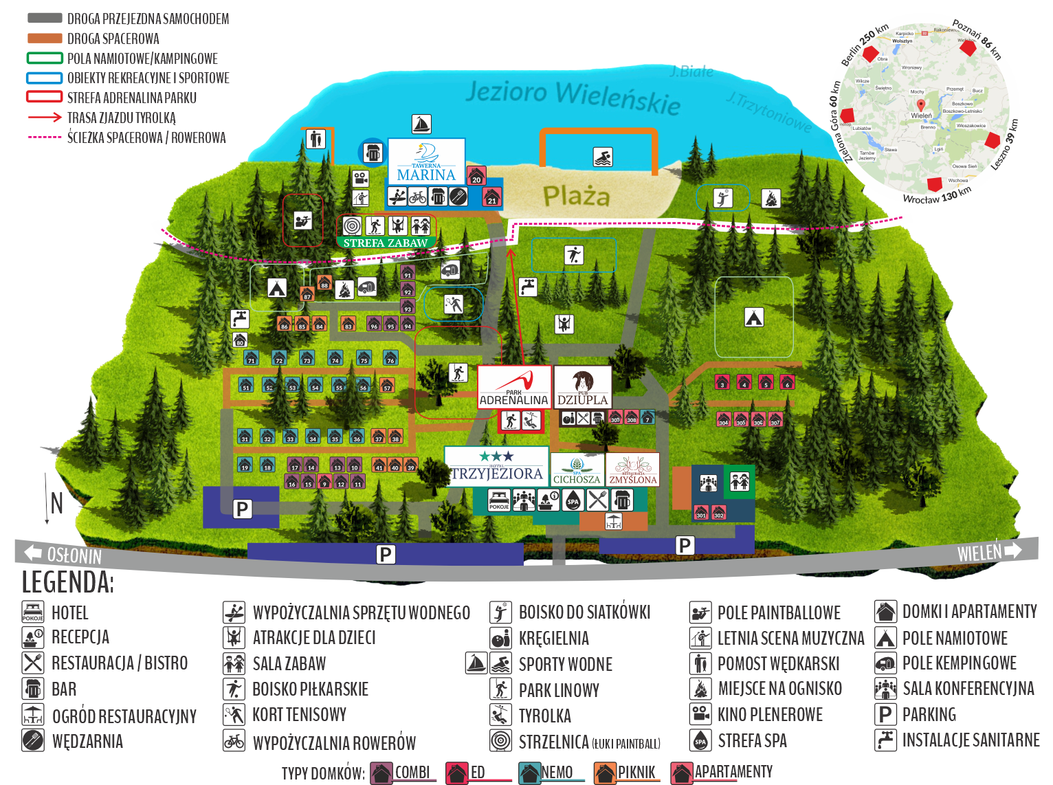 Mapa Polski z zaznaczonymi regionami wędkarskimi
