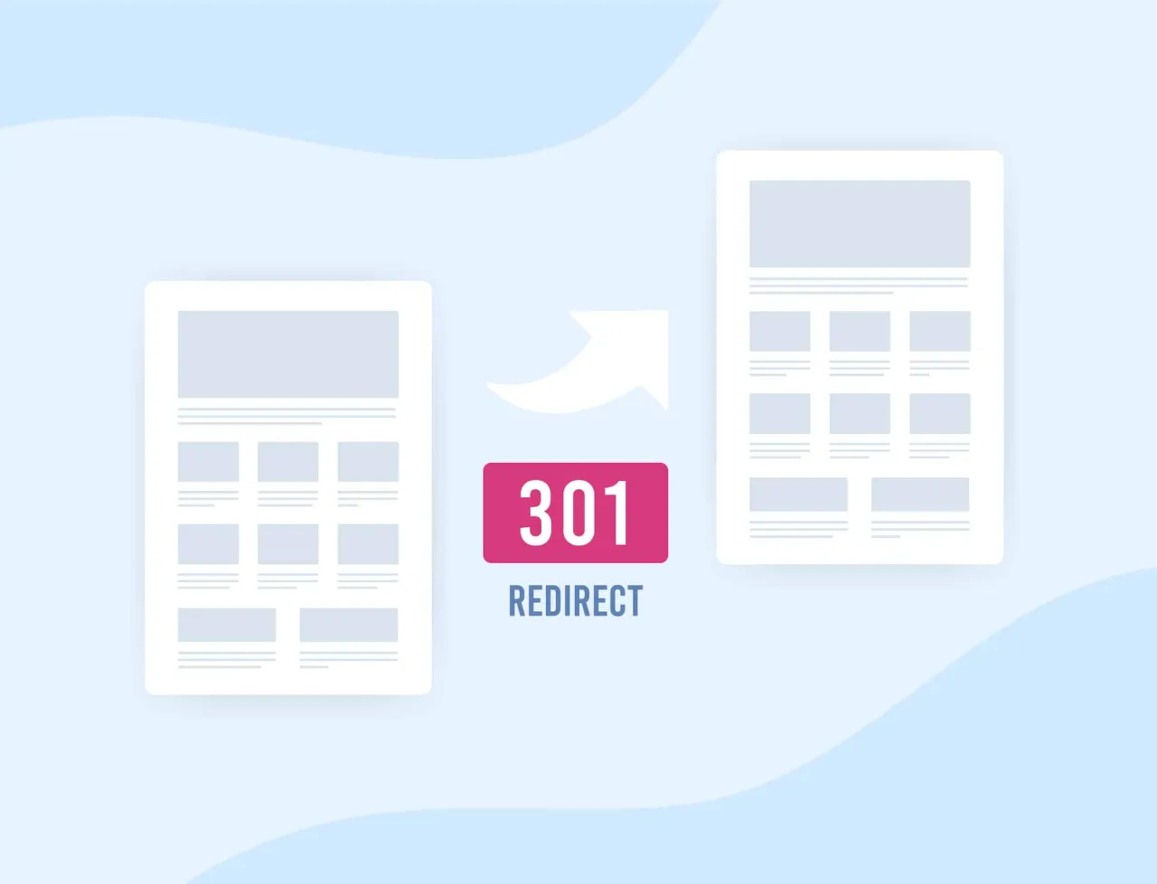 Przekierowanie 301 przenosi użytkowników ze starej strony na nową, zapewniając płynne przejście.
