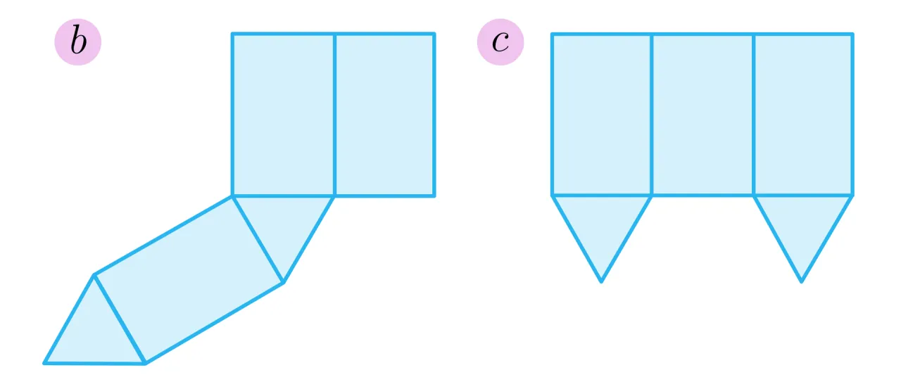 siatki graniastosłup&oacute;w r&oacute;żne typy