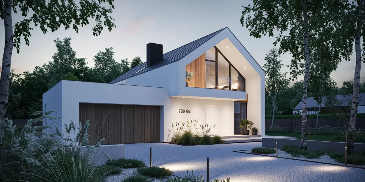 dach dwuspadowy kąt nachylenia wizualizacja