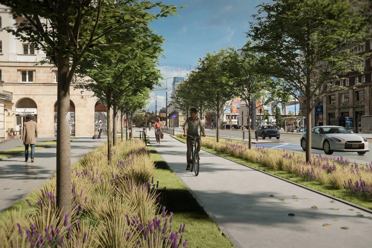 Wizualizacja nowej trasy rowerowej