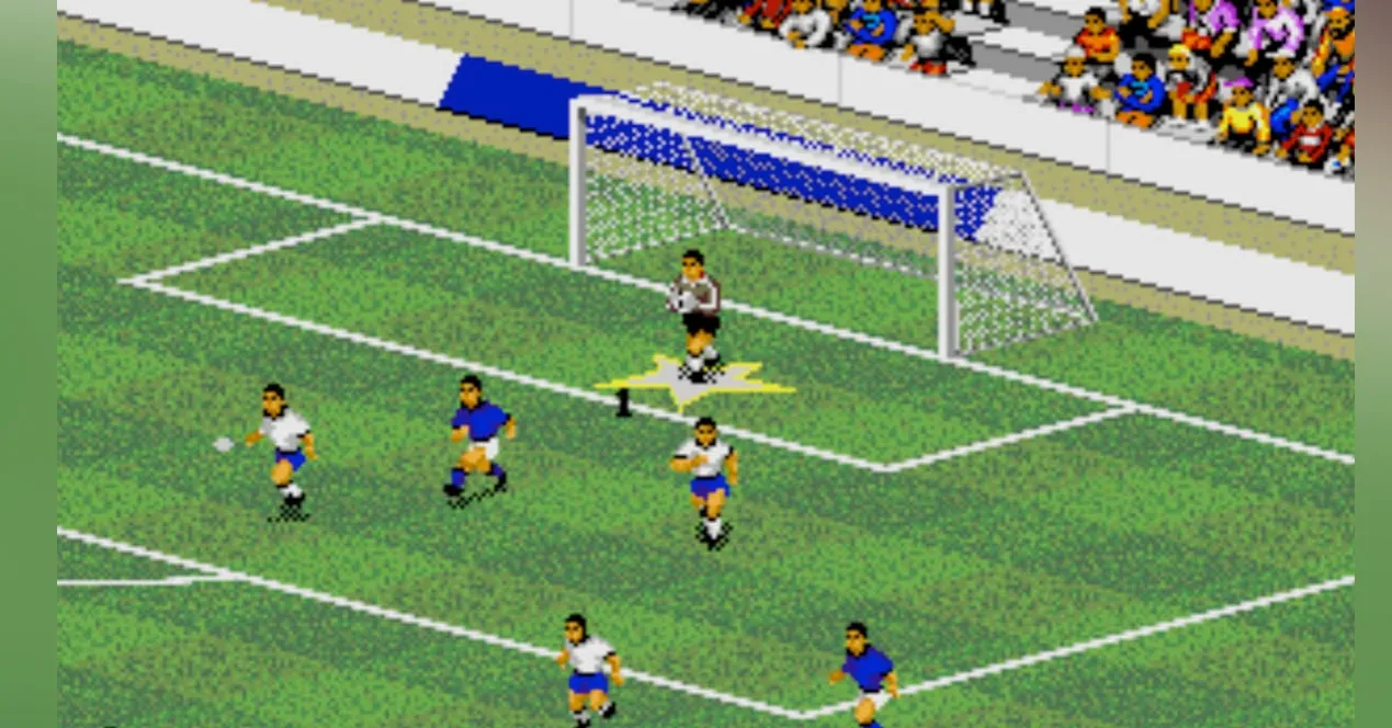 FIFA International Soccer widok izometryczny gameplay