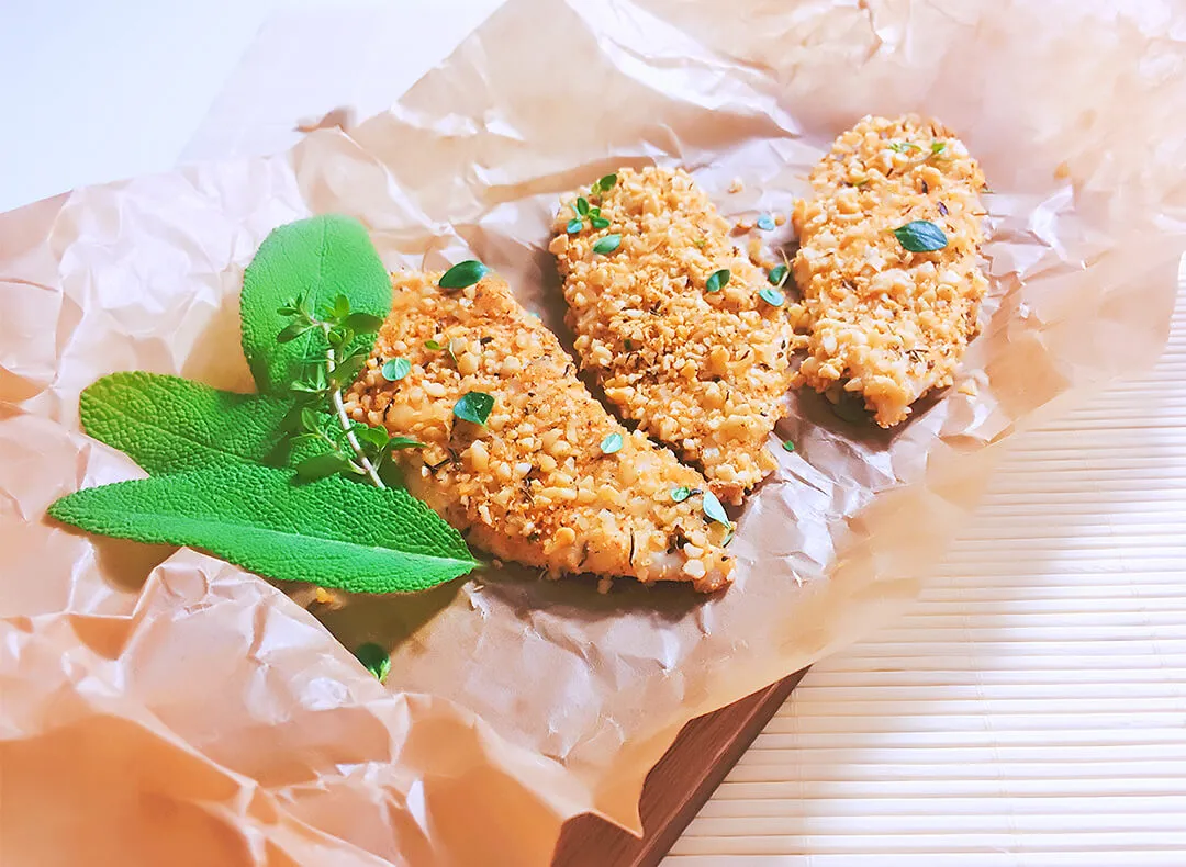 potrawy z panko bezglutenowym, kurczak w panierce bezglutenowej