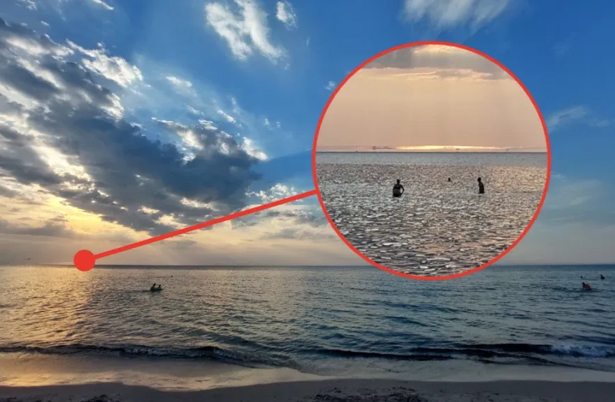 Miraż g&oacute;rny nad morzem refrakcja atmosferyczna