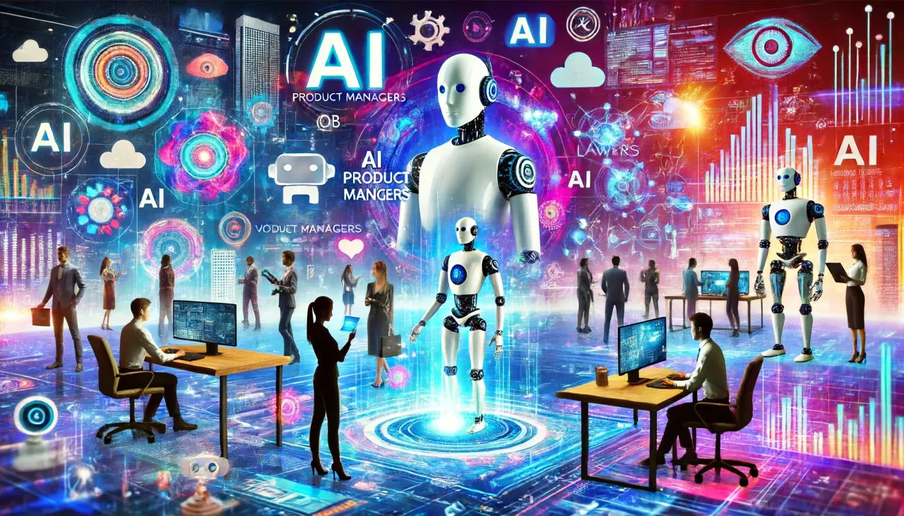 Ludzie pracują z robotami AI, tworząc przyszłość. Python to popularny język programowania do sztucznej inteligencji.