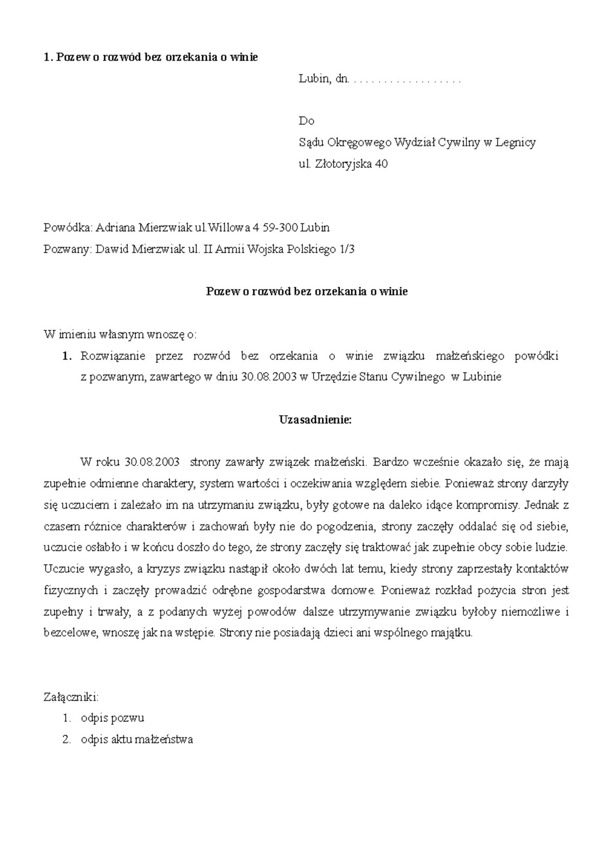 Zdjęcie Jak napisać pozew rozwodowy bez orzekania o winie i uniknąć konfliktów