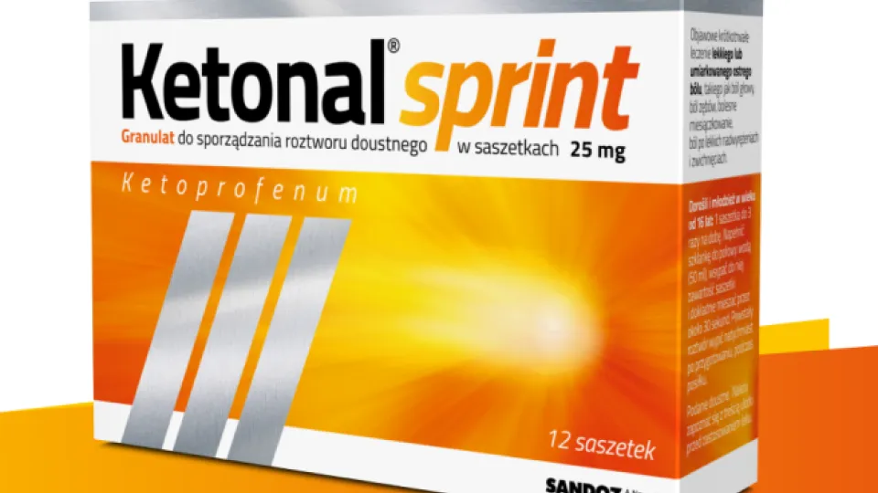 Ketonal Active i Ketonal Sprint opakowania