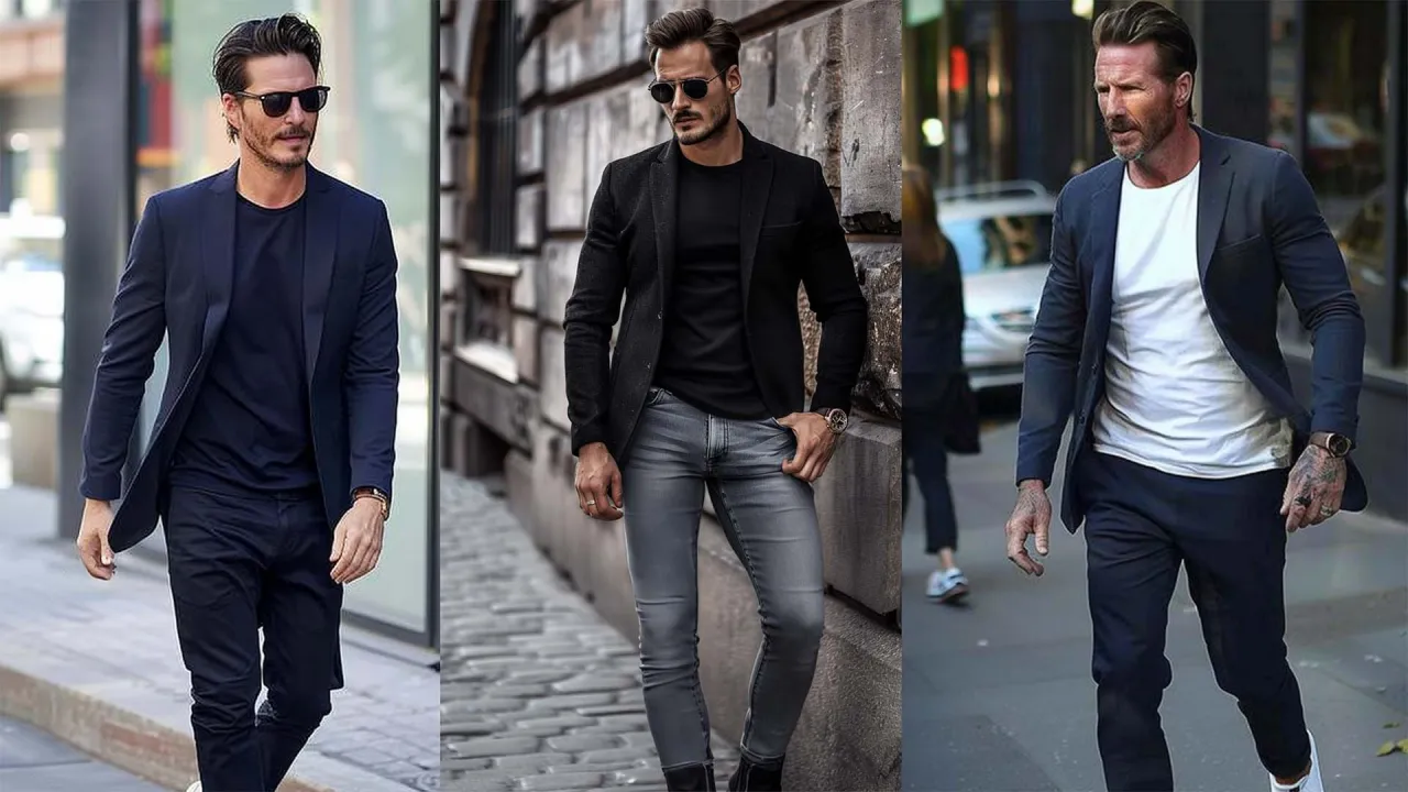 M&auml;nner T-Shirt Styling Ideen Casual Smart Casual Monochrom