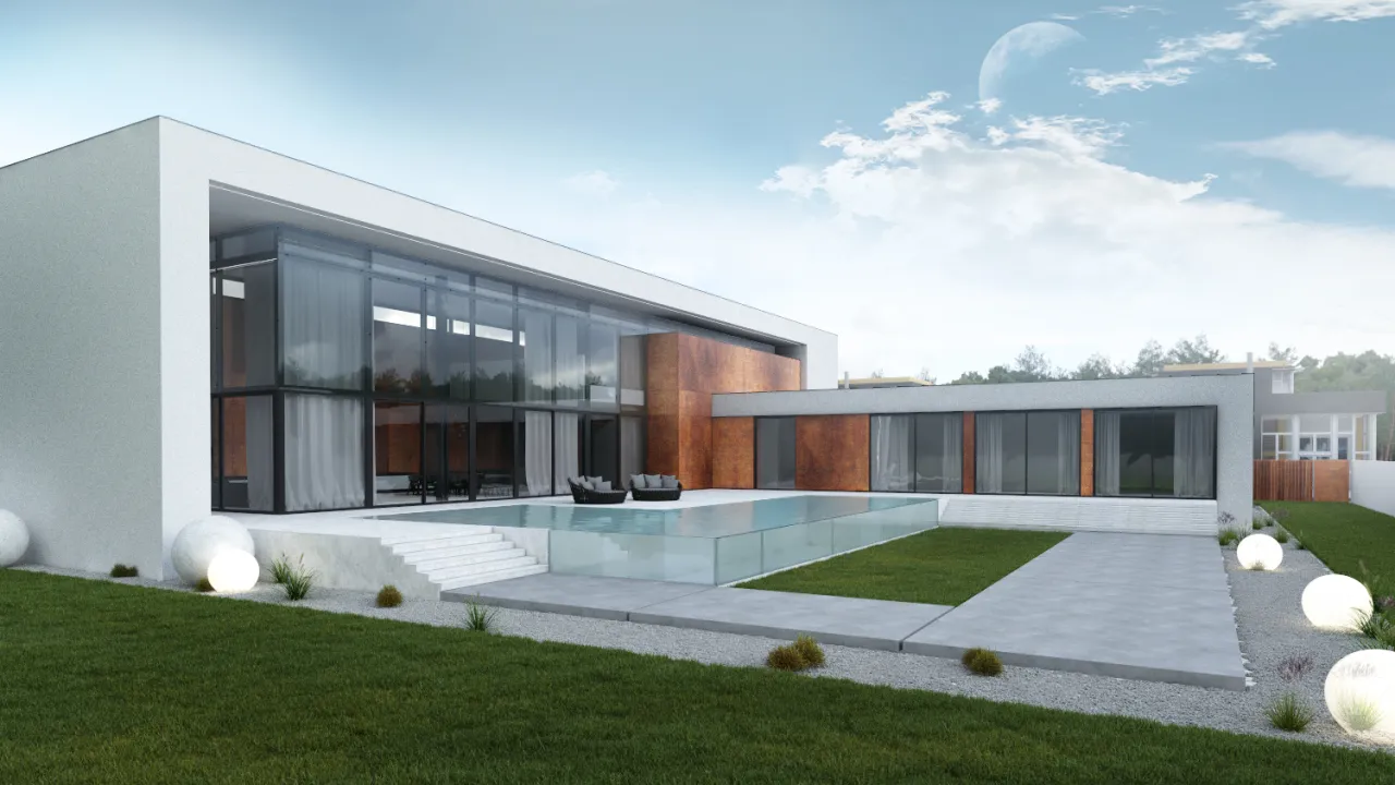 Nowoczesny dom jednorodzinny po termomodernizacji