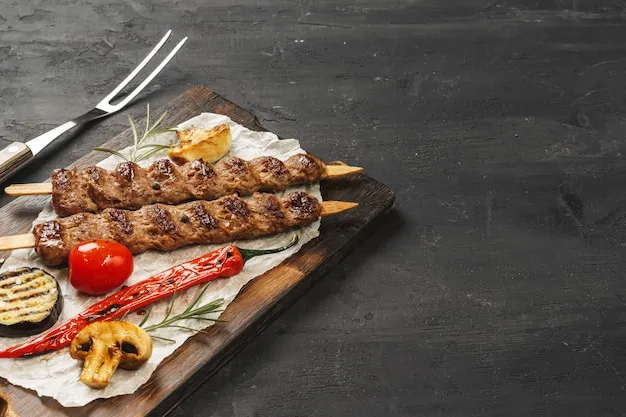 Grillowany kebab na szaszłykach