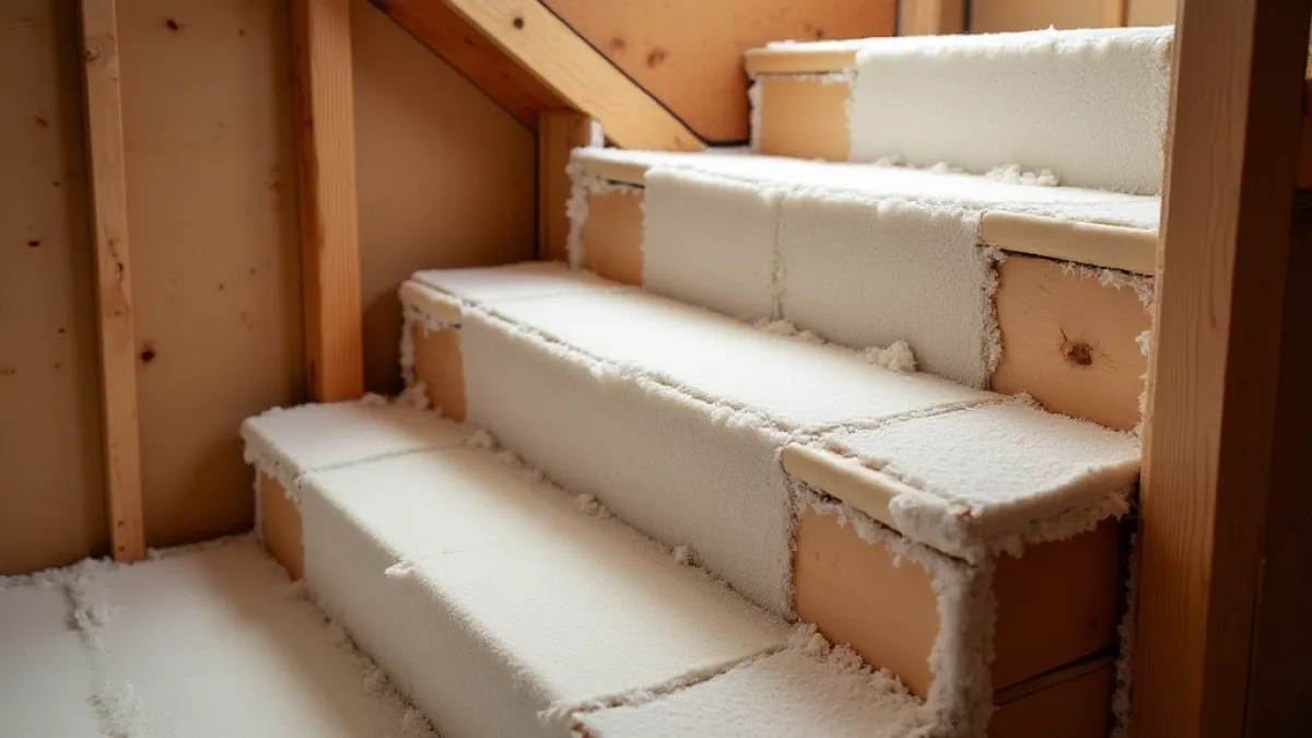 uszczelnianie schodów strychowych pianką