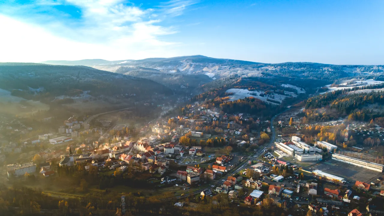Duszniki Zdr&oacute;j panorama g&oacute;r