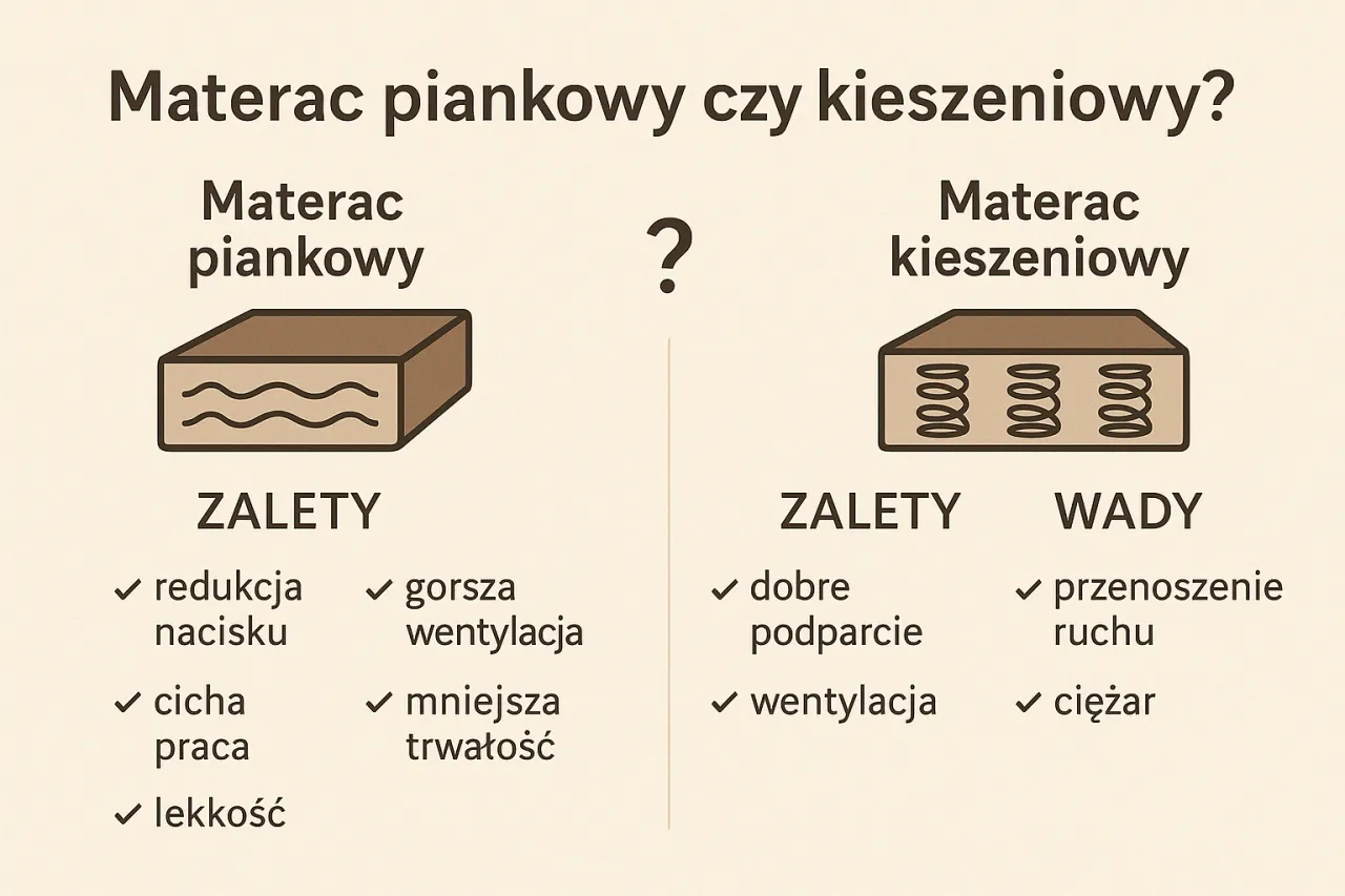 Rodzaje pianek w materacach