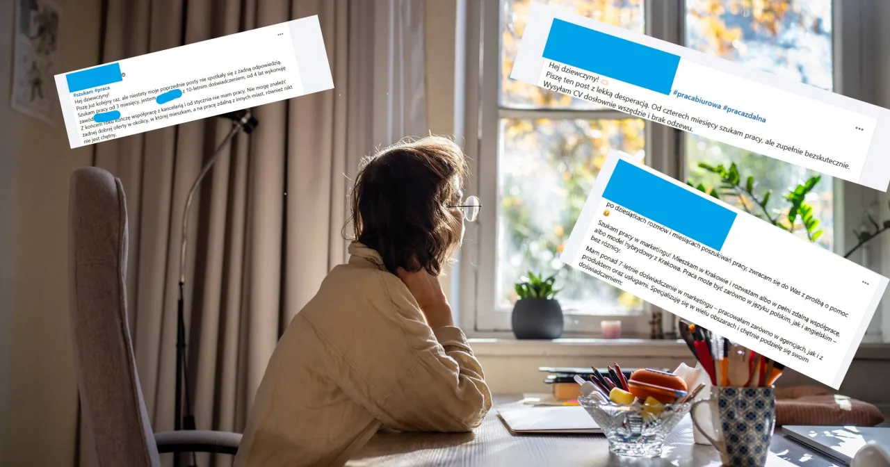 absolwent szuka pracy, młoda osoba po studiach, dyplom i laptop