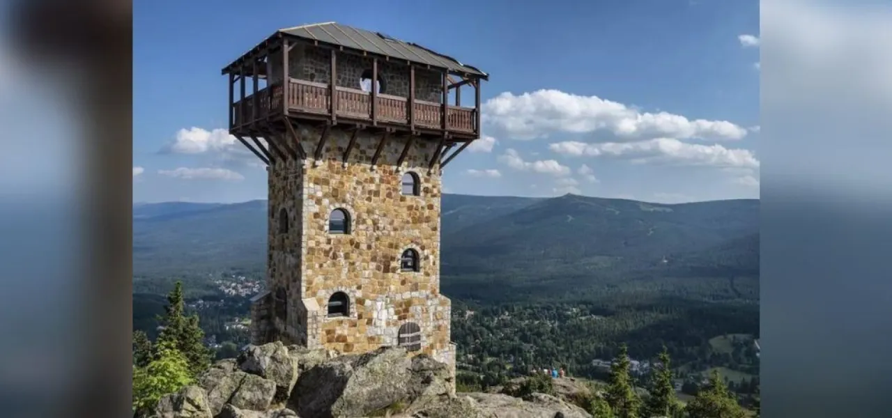 Panorama Szrenica Wysoki Kamień Szklarska Poręba