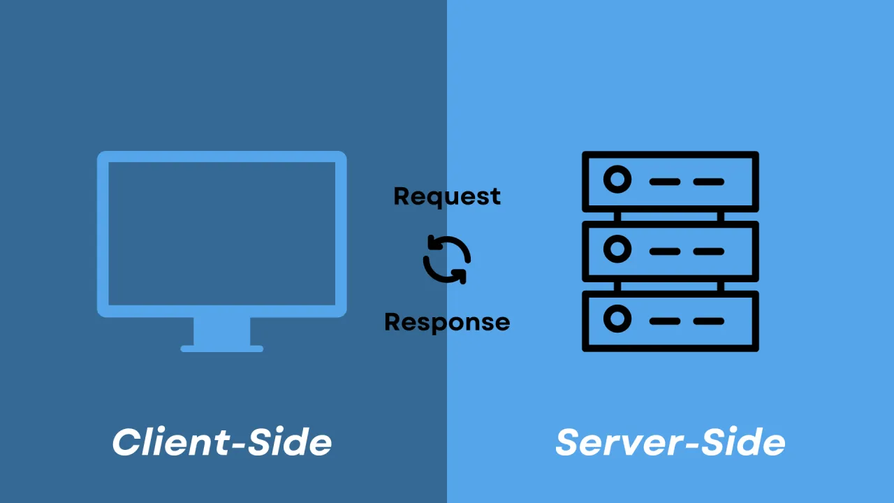 PHP server-side vs client-side diagram
