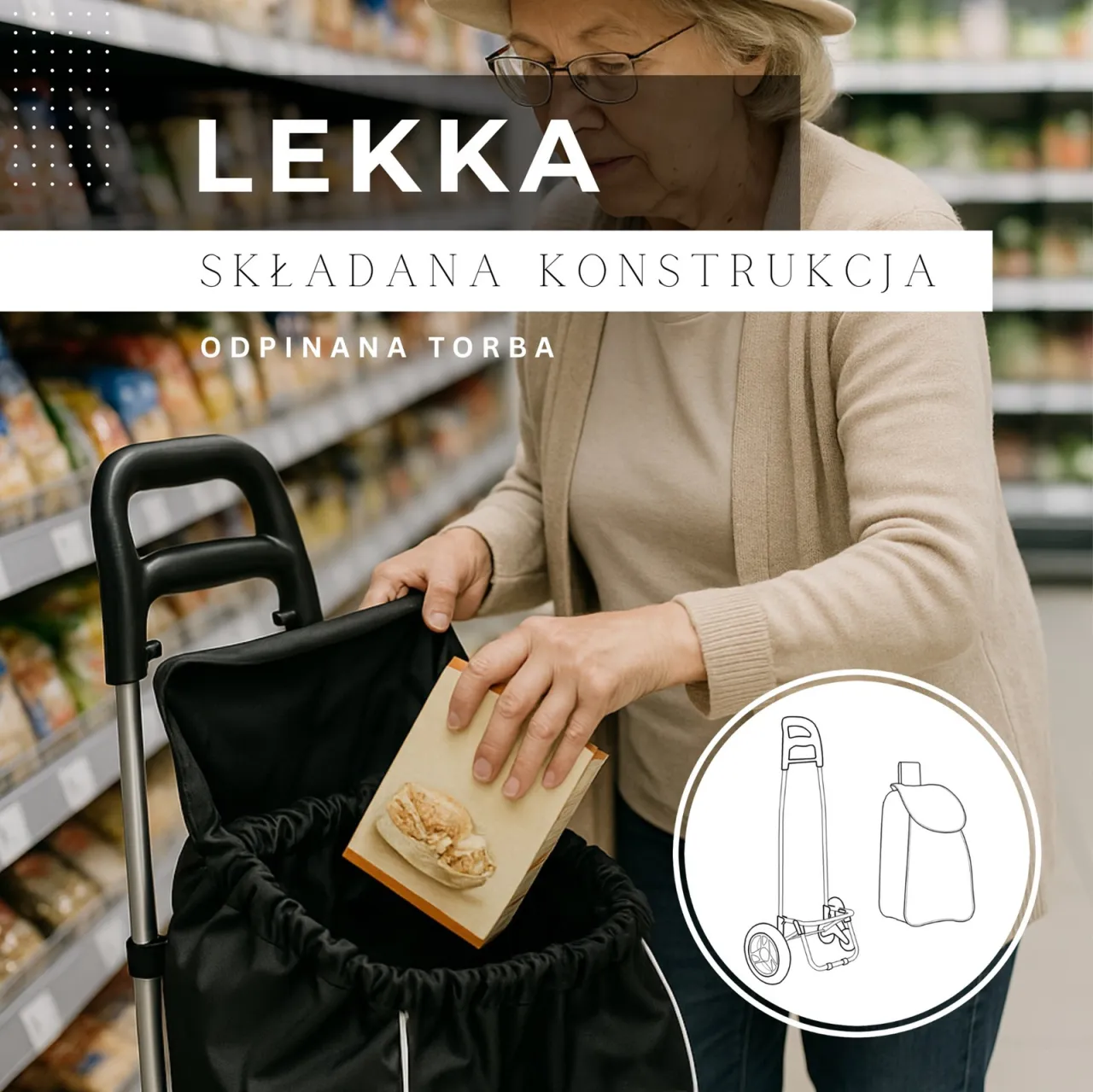 Zdjęcie Wózek na zakupy na 3 kółkach: Top 5 modeli dla seniorów