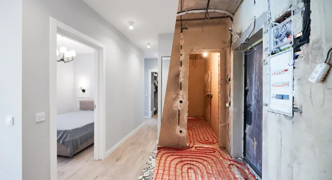 Zdjęcie Ile kosztuje generalny remont mieszkania 45m²? Sprawdź wartą uwagi wycenę.