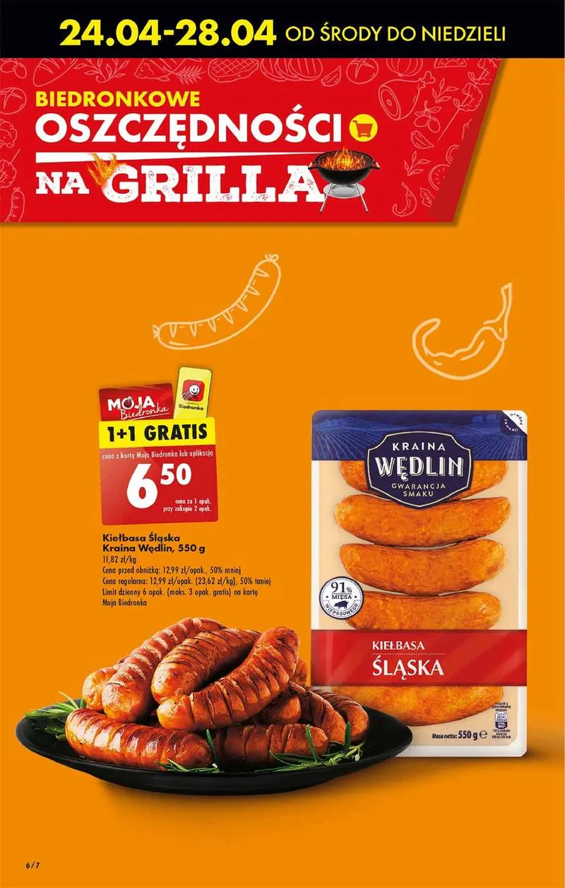 Zdjęcie Kiełbasa śląska Biedronka cena - nie przepłacaj za zakupy!