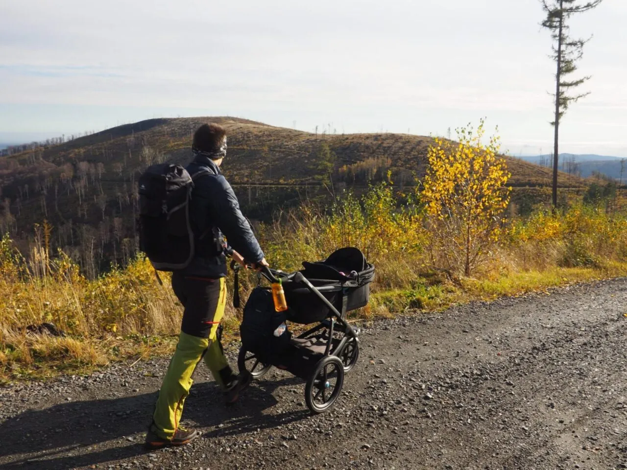 Beskidy z dzieckiem, łatwy szlak z w&oacute;zkiem