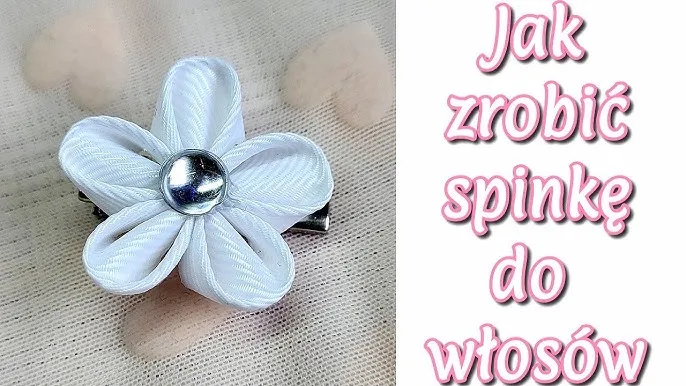 kwiaty kanzashi spinka do włosów