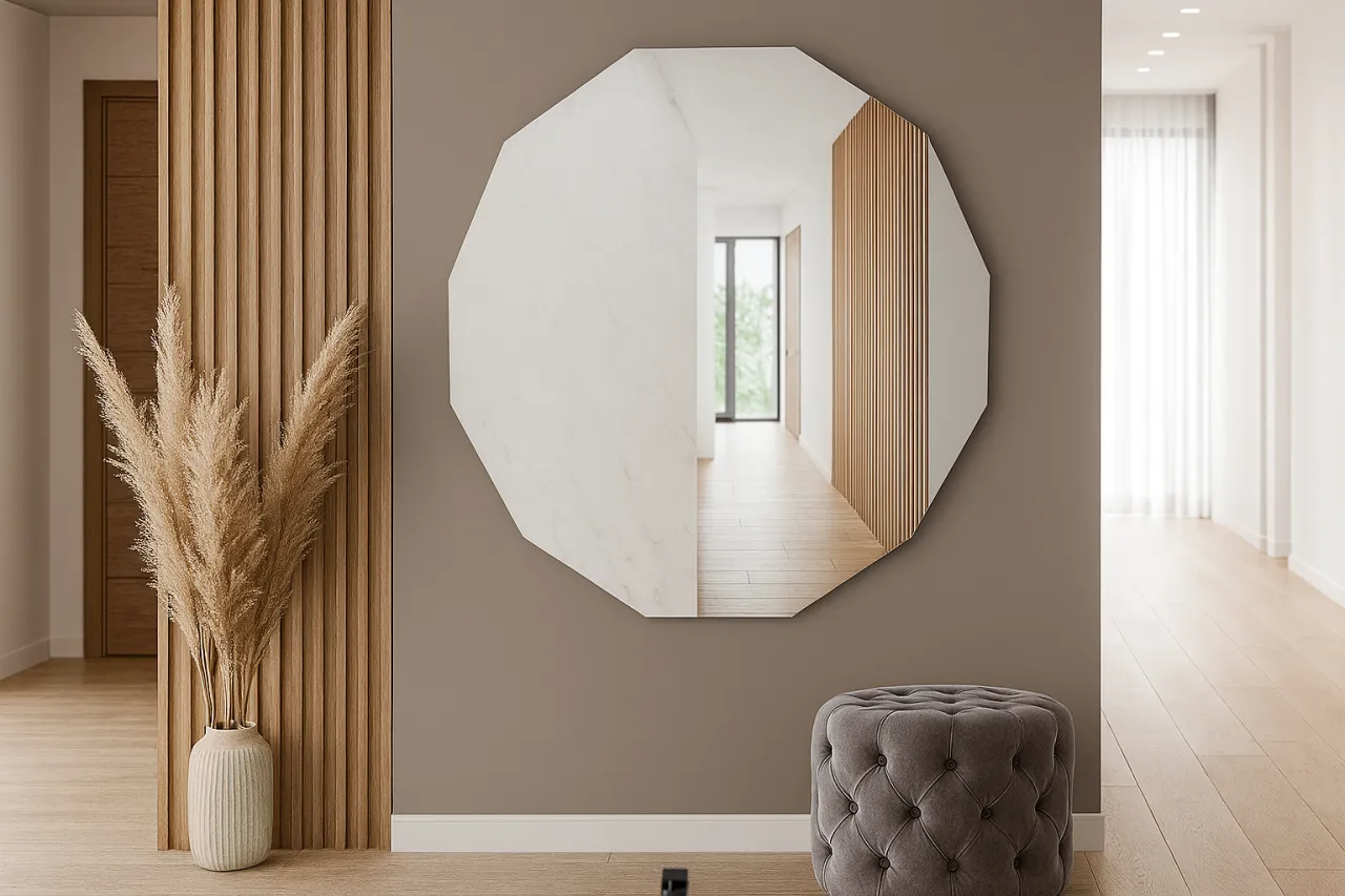 Lustro szlifowane nowoczesne wnętrze