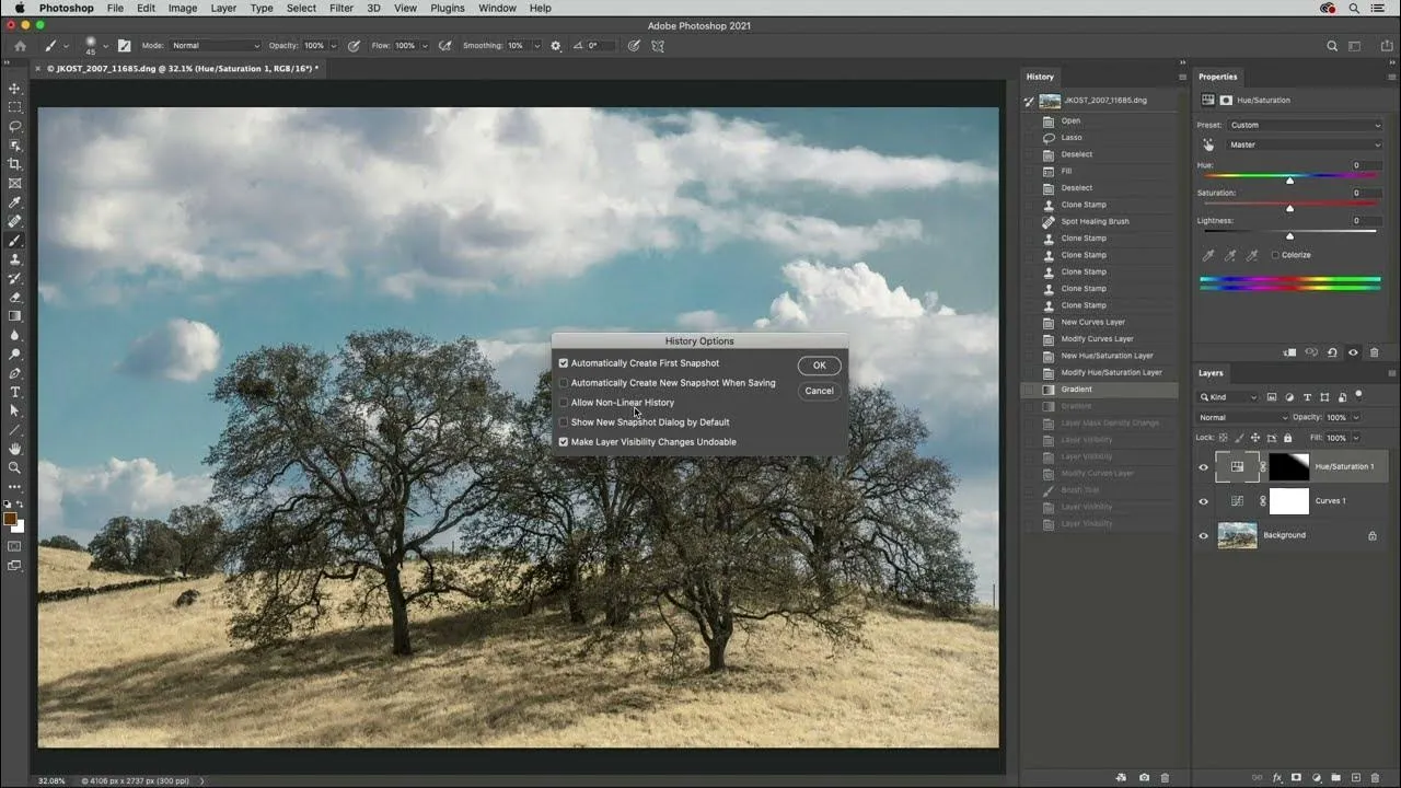 Panel Historia Photoshop jak używać