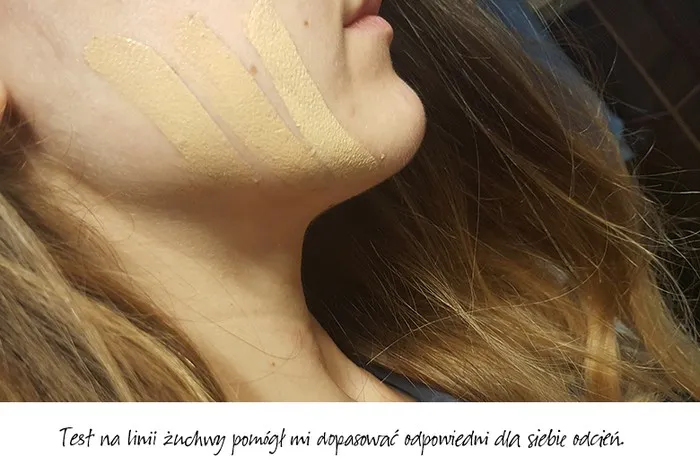 testowanie podkładu na linii żuchwy