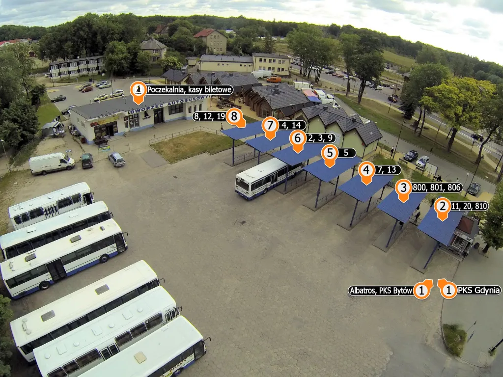 Dworzec Gł&oacute;wny Gdańsk stanowiska autobusowe