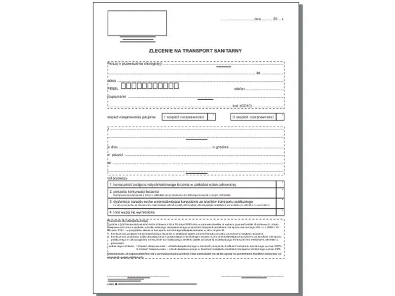 lekarz wystawiający zlecenie na transport medyczny NFZ