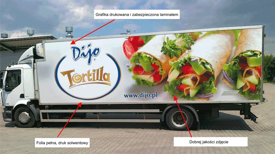 przykłady druku na folii reklama wrocławska