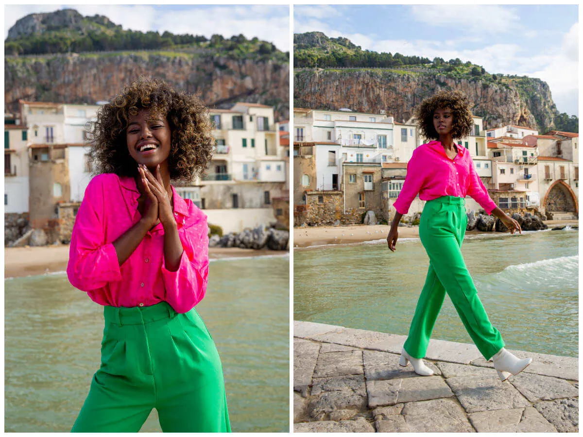 różowa koszula stylizacje damskie fasony spodni