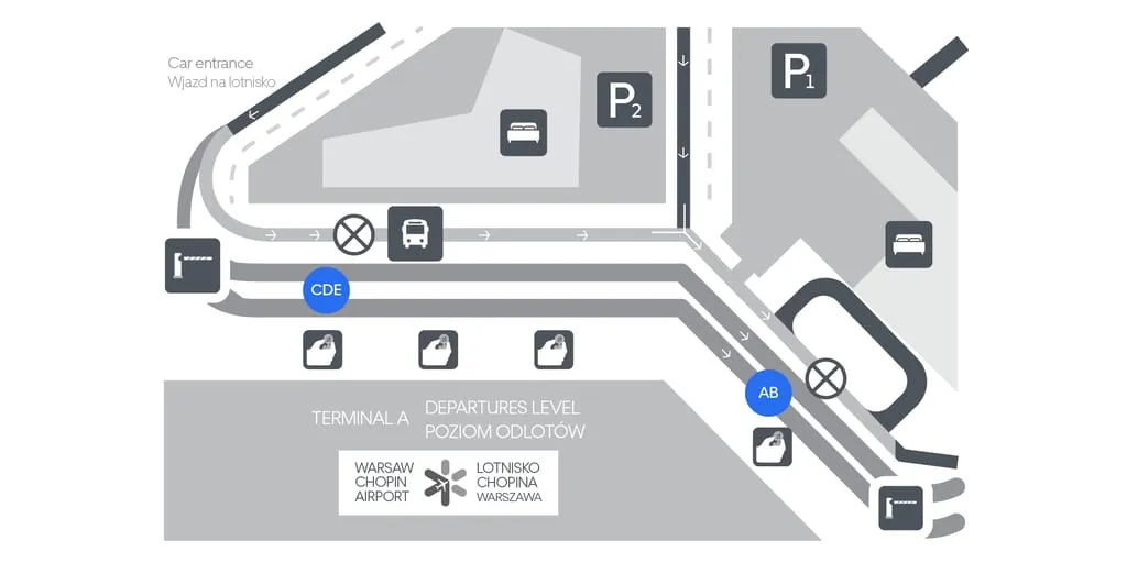 Lotnisko Chopina punkt odbioru Uber Bolt
