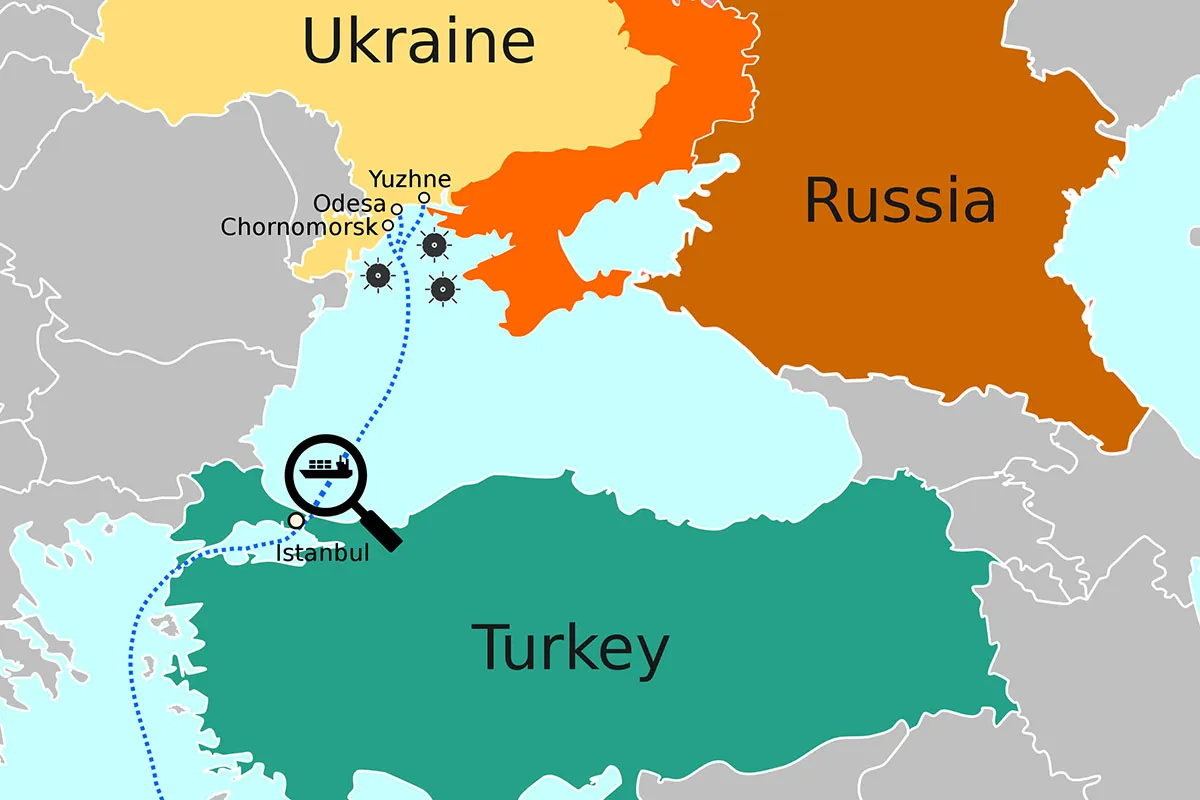 Ukraiński korytarz zbożowy na Morzu Czarnym