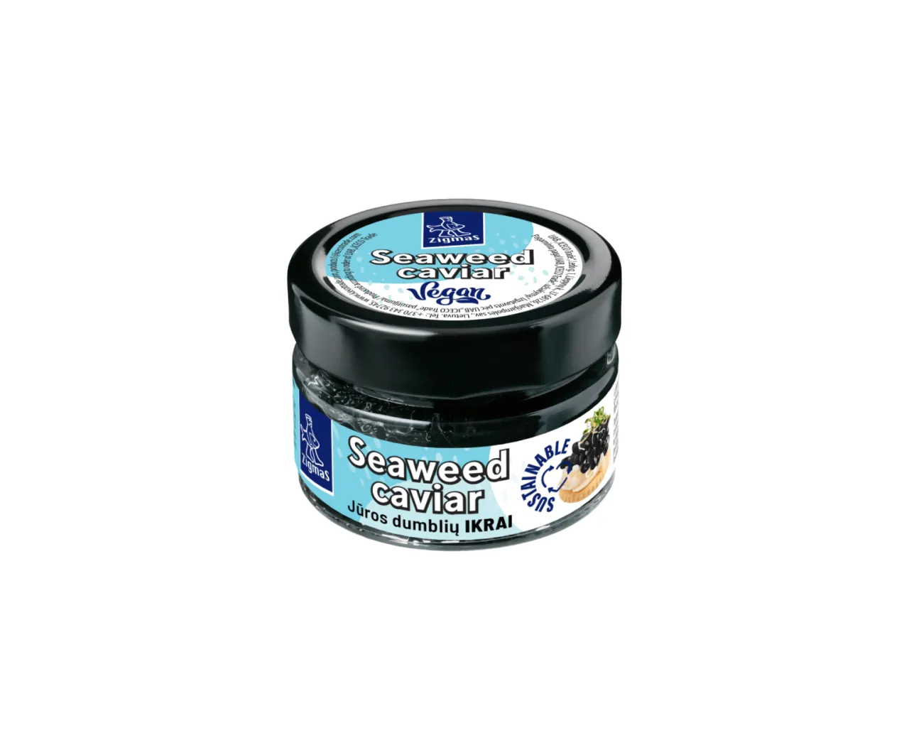wegański kawior z alg na przystawce