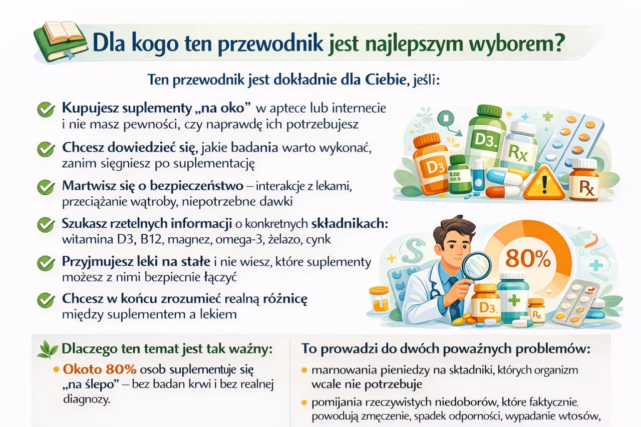 różnice lek suplement diety witamina D infografika