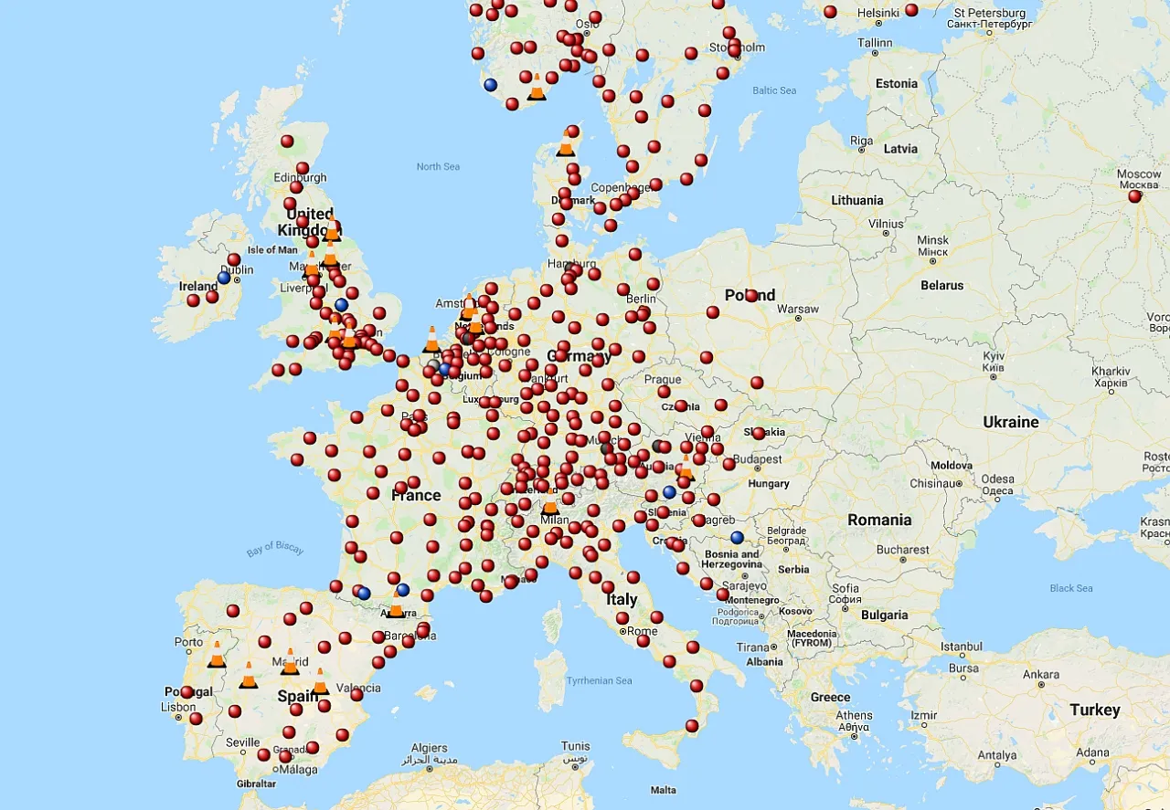 Tesla Supercharger sieć ładowania