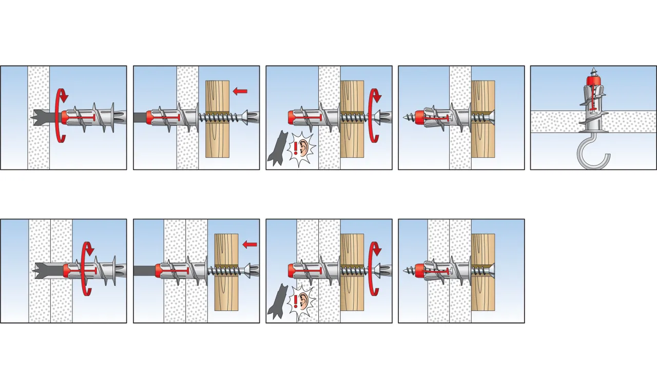 Montaż szafek na ścianie karton-gips