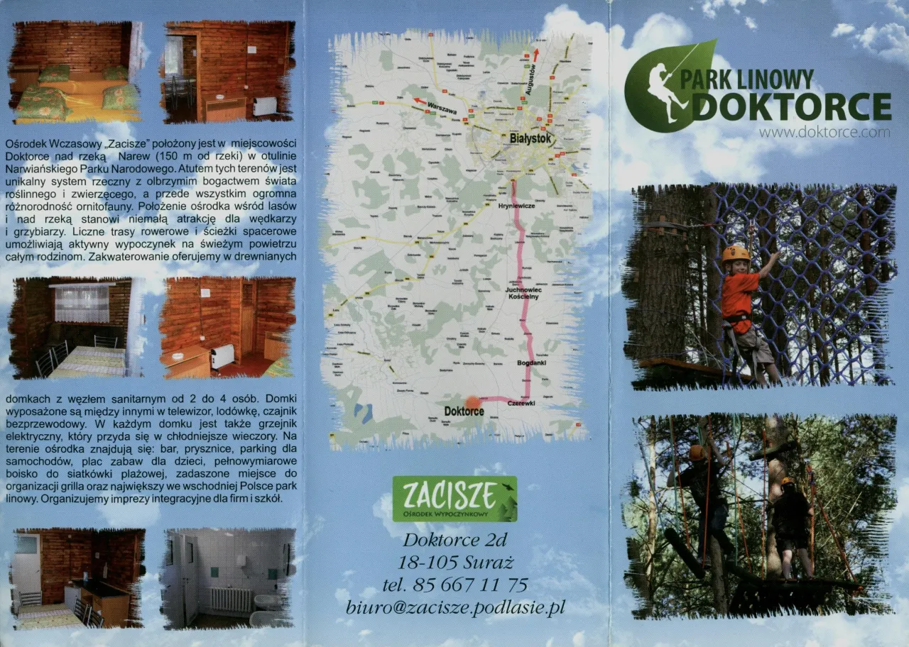 Park Linowy Doktorce mapa atrakcji